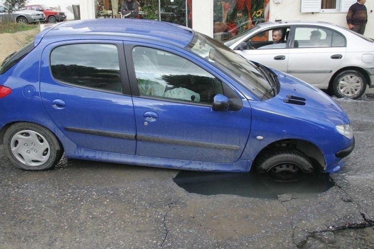 ζημιά από λακκούβα